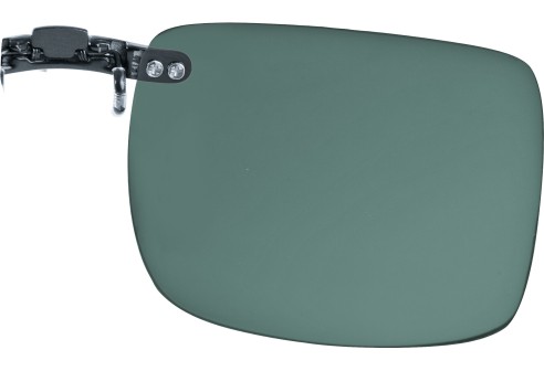 Voorhanger voor metalen monturen, opklembaar 48 x 40 mm - Groen, gepolariseerd