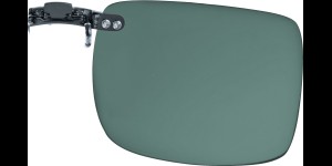 Voorhanger voor metalen monturen, opklembaar 48 x 40 mm - Groen, gepolariseerd