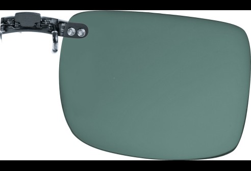 Voorhanger voor metalen monturen, opklembaar 48 x 40 mm - Groen, gepolariseerd