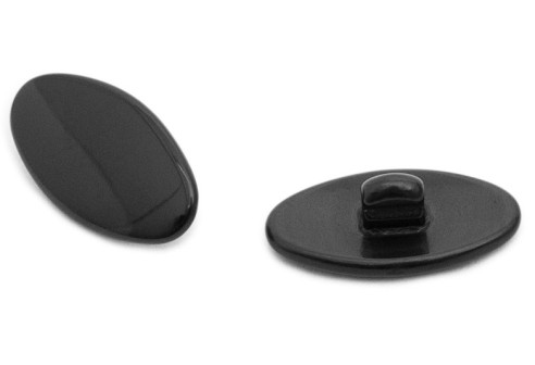 Titanium klikpad zwart allergievrij 13 mm