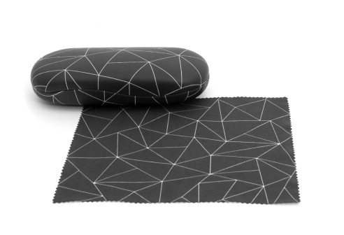 Etui Black Triangle met microvezeldoekje