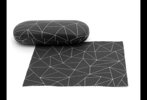 Etui Black Triangle met microvezeldoekje