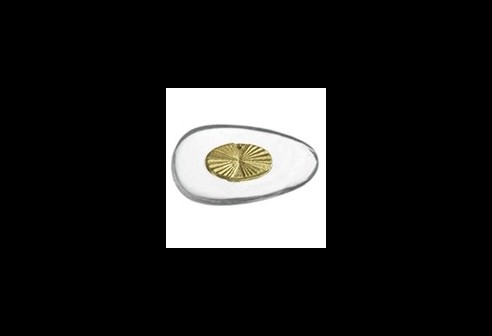 Kunststof schroefpads goud kern 15 mm
