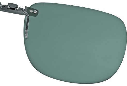 Voorhanger voor kunststof monturen, opklembaar 62 x 52 mm - Groen, polariserend