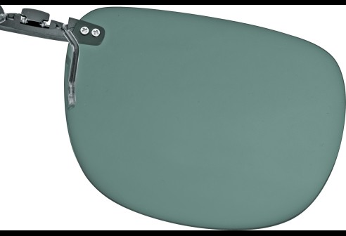 Voorhanger voor kunststof monturen, opklembaar 62 x 52 mm - Groen, polariserend