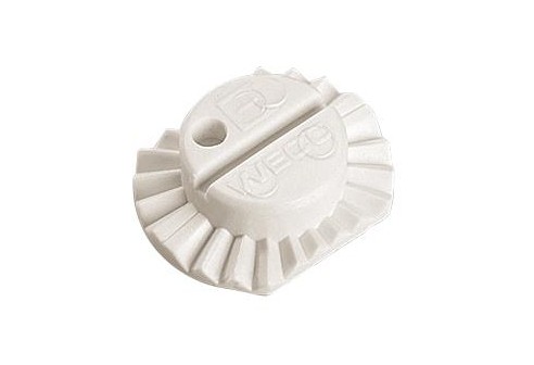 Varioblok, wit , platte curve, diameter 25 x 20 mm