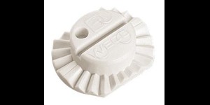 Varioblok, wit , platte curve, diameter 25 x 20 mm