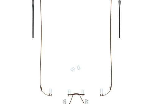 Complete glasbrilset bruin