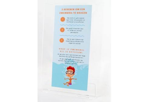 Display voor zwembrillen transparant
