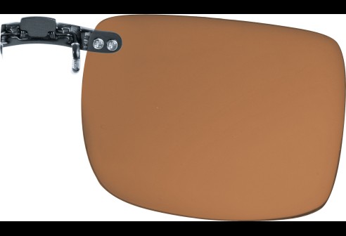 Voorhanger voor metalen monturen, opklembaar 48 x 40 mm - Bruin, polariserend