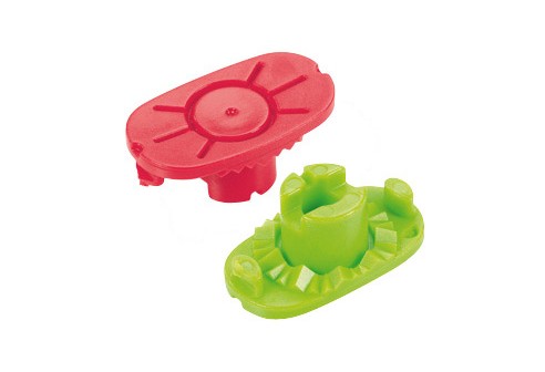 NIDEK afnameblok Pliable-Cup, kleurgesorteerd (5x rood en 5x groen) voor links rechts onderscheid, tot curve 6