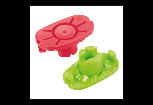 NIDEK afnameblok Pliable-Cup, kleurgesorteerd (5x rood en 5x groen) voor links rechts onderscheid, tot curve 6