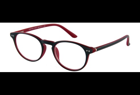 Leesbril Doktor new G66100 zwart-rood Panto