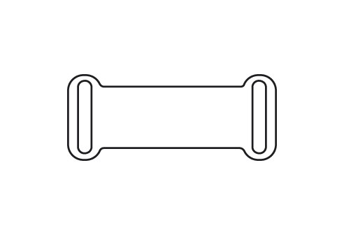 Prijsetiketten, Flexibel, 53 x 26 mm, opening: 22 mm