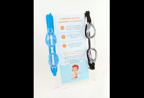 Display voor zwembrillen transparant  