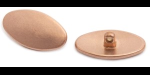 Titanium schroefpad gematteerd rose goud allergievrij 13 mm