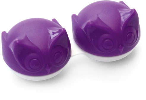 Contactlenzen houders - Uil, donkerpaars