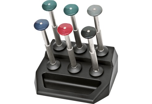 Schroevendraaierset 6 stuks in kunststofstander