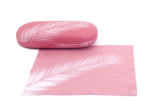 Etui Feather Rose met microvezeldoekje