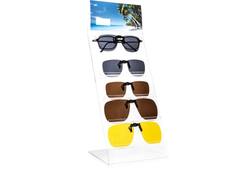 Display met assortiment gepolariseerde flip-ups (10 stuks)