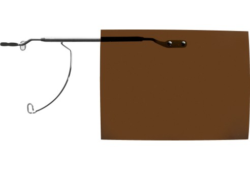 Voorhanger opklapbaar, zeer fijne uitvoering, maat M, zwart frame - Bruin, polariserend