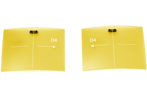 Reserve lens voorhanger 9330 geel maat L