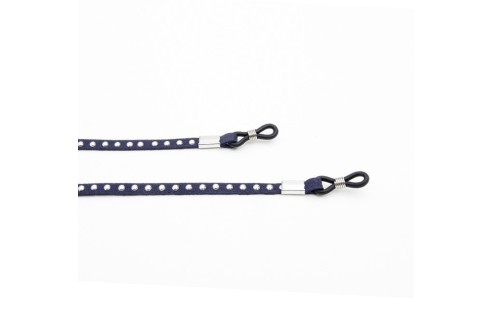 Brillenband met klinknagels donker blauw 3 stuks