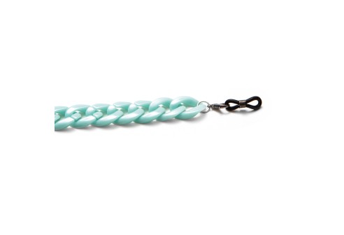 Brilketting acryl aquamarijn 2 stuks