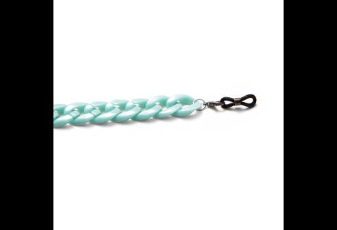 Brilketting acryl aquamarijn 2 stuks