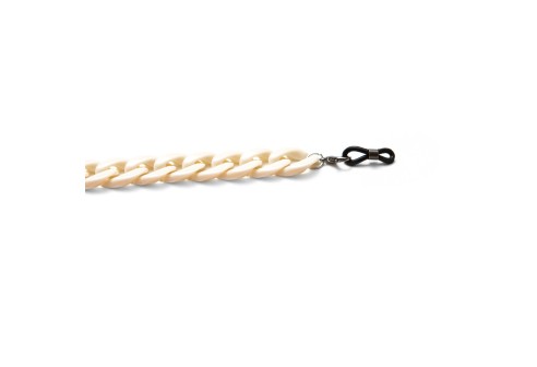 Brilketting acryl creme-wit 2 stuks