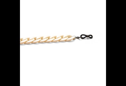 Brilketting acryl creme-wit 2 stuks