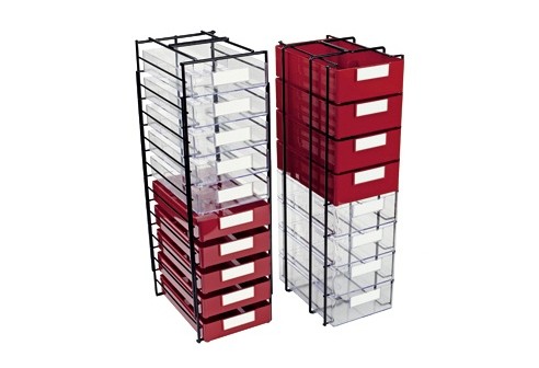 Metalen drager voor werkbakken middelgrote uitvoering, voor 8 extra hoge werkbakken nr. 1447...