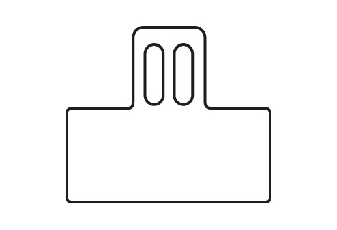 Prijsetiketten, Flexibel, 36 x 17 mm, opening: 13 mm