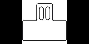 Prijsetiketten, Flexibel, 36 x 17 mm, opening: 13 mm