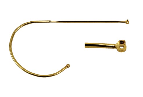 Krulveer met duplex bak 1.0 mm goudkleurig