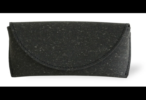 Duurzaam etui JOHAN zwart - gerecycled leerafval