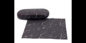 Etui Black Marble met microvezeldoekje