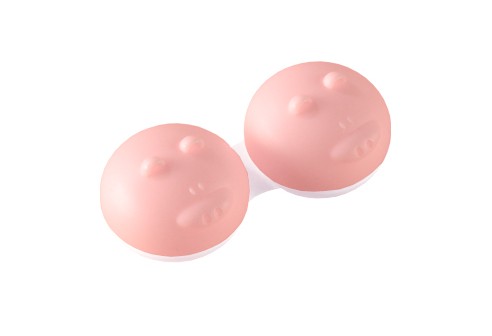Contactlenzen houders - Varken, roze
