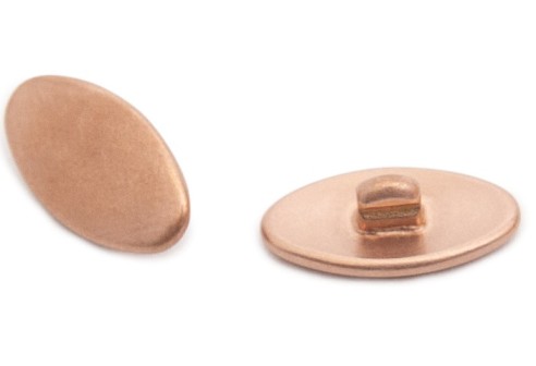 Titanium klikpad gematteerd rose goud allergievrij 13 mm