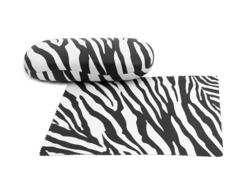 Etui Zebra met microvezeldoekje
