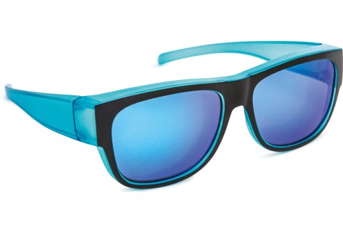 Overzetzonnebril blauw-zwart