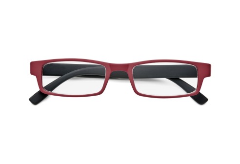 Leesbril kunststof met soft touch rood