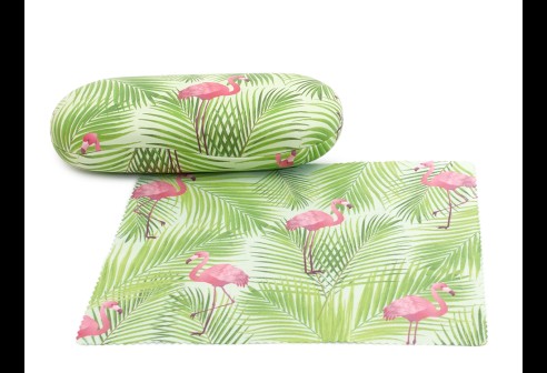 Etui Flamingo met microvezeldoekje