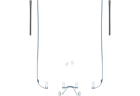 Complete glasbrilset blauw
