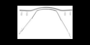 Brug voor glasbrillen beta-titanium zilver