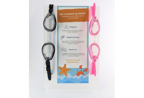 Display voor zwembrillen transparant