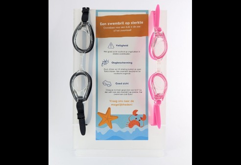 Display voor zwembrillen transparant