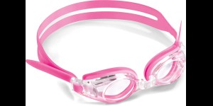 Zwembril kinder compleet gemonteerd met planglazen, roze