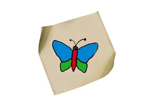 Enkele folie met grappige prints voor de behandeling van scheelzien bij kinderen: Vlinder