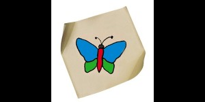 Enkele folie met grappige prints voor de behandeling van scheelzien bij kinderen: Vlinder
